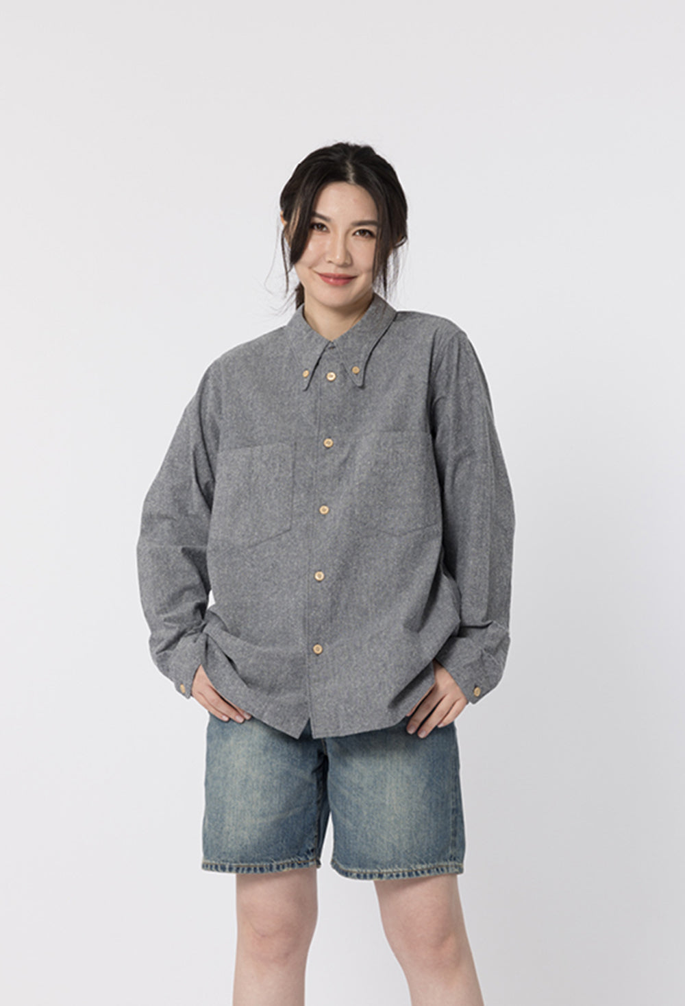 CLASSIC GREY MANHATTAN B.D. SHIRT L
