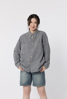 CLASSIC GREY MANHATTAN B.D. SHIRT L