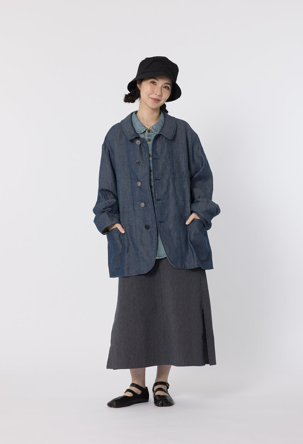 LINEN FR VACATION COAT