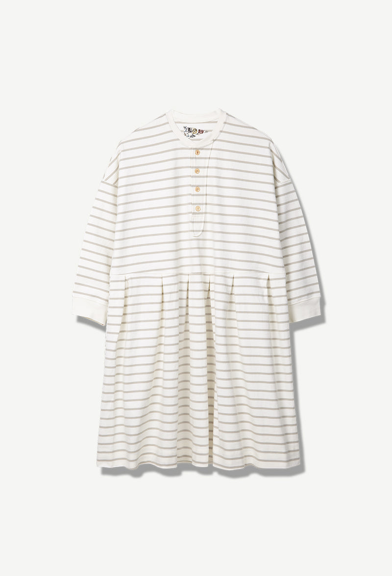 KNIT MARIAN HENLEY DRESS L