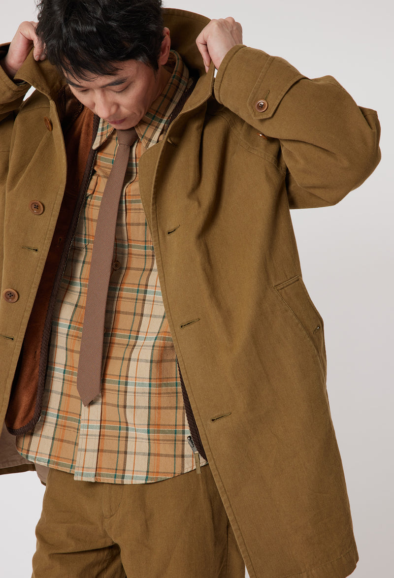 COTTON LINEN FR COAT