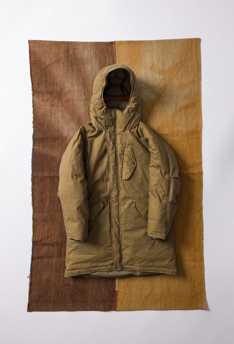 WAX COTTON CALEDONIA DOWN COAT