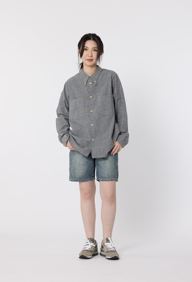 CLASSIC GREY MANHATTAN B.D. SHIRT L