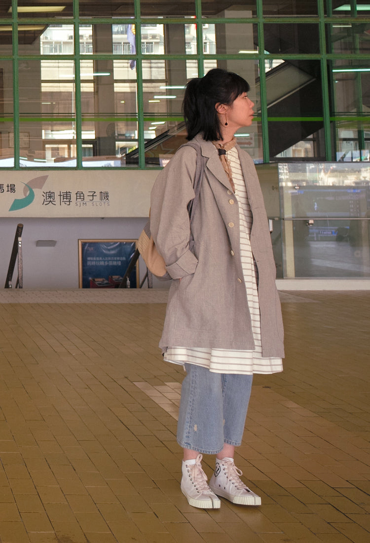 KNIT MARIAN HENLEY DRESS L