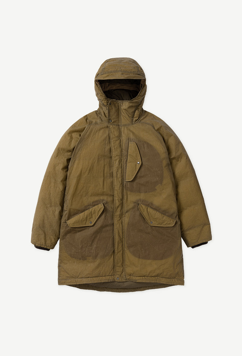 WAX COTTON CALEDONIA DOWN COAT